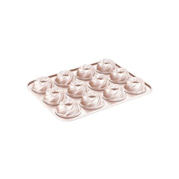 CHEFMADE Non-Stick Cyclone Doughnut Pan, 12 Cavities
