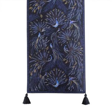 Portmeirion Sara Miller Anniversary Table Runner, Peacock Parade