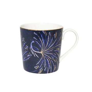 Portmeirion Sara Miller Anniversary Mug, Peacock Parade