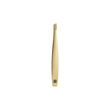 ZWILLING Premium Slanted Tweezers, Matte Gold