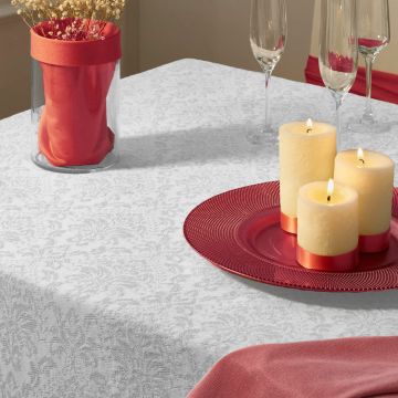 Atenas Ainsa Stain Repellent Rectangular Silver Tablecloth, 160x300cm