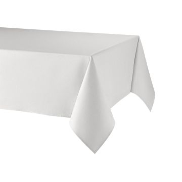 Atenas Lino Stain Repellent Rectangular White Tablecloth