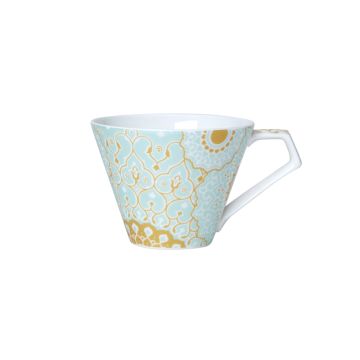 William Edwards Moresque Teacups and Saucers, Set of 6