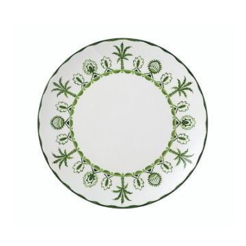 William Edwards Sultan's Garden Green Dinner Plates, Set of 6