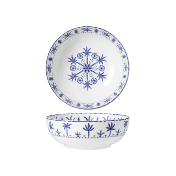 William Edwards Sultan's Garden Blue Serving Bowl