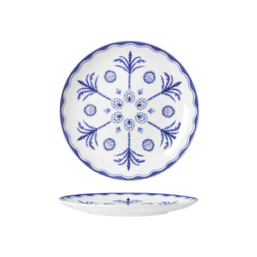 William Edwards Sultan's Garden Blue Salad Plates, Set of 6