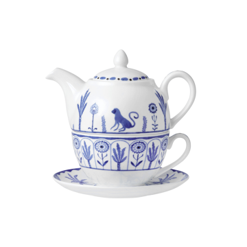 William Edwards Sultan's Garden Blue Tea for One Set