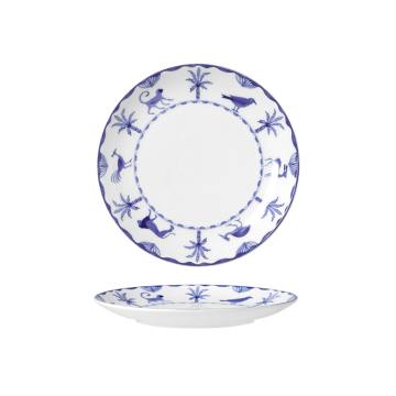 William Edwards Sultan's Garden Blue Side Plates, Set of 6