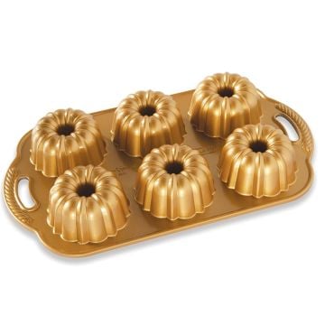 Nordic Ware Anniversary Bundtlette Pan, 6 Cavities