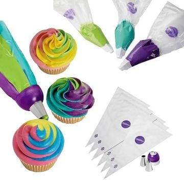 Wilton ColorSwirl 3-Color Coupler Decorating Kit, 9 pieces
