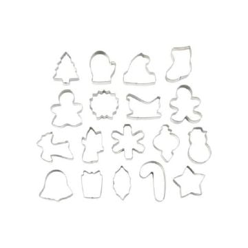Wilton Holiday Metal Cookie Cutters, 18 Piece Set