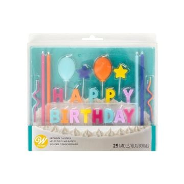 Wilton Happy Birthday Candles, Set of 25
