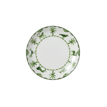 William Edwards Sultan's Garden Green Side Plates, Set of 6