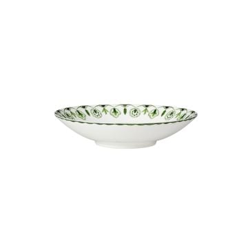 William Edwards Sultan's Garden Green Deep Plates, Set of 6