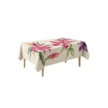 Atenas Fiori Stain Repellent Rectangular Tablecloth, 150x300cm