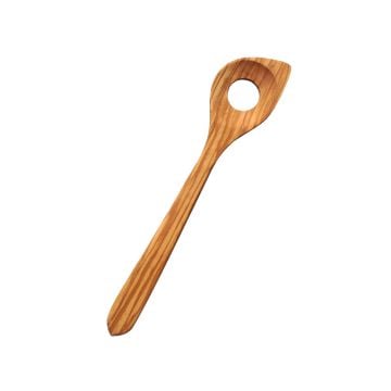 Arte in Olivo Spoon with Hole & Pointed Edge