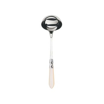 Bugatti Aladdin Chromed Ring Soup Ladle, Ivory