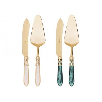 Bugatti Aladdin Gold Cake Servers, Set of 2