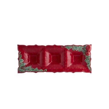 Bordallo Pinheiro Christmas Garland Appetizer Tray