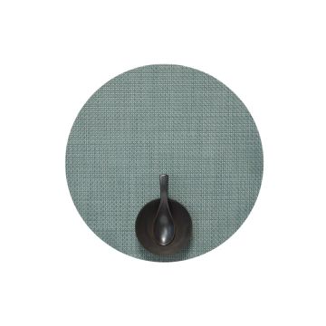Chilewich Basketweave Round Placemat, Green Celadon