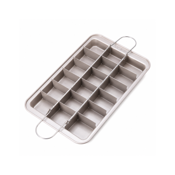 CHEFMADE Brownie Pan with Dividers, 18 Cavities