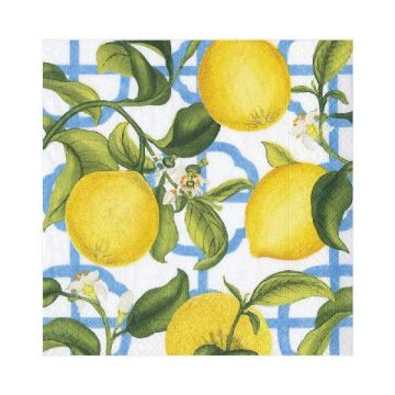 Caspari Seville Lunch Napkins, Ivory, 16.5cm, Pack of 20