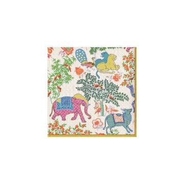 Caspari Le Jardin de Mysore Cocktail Napkins, Set of 20