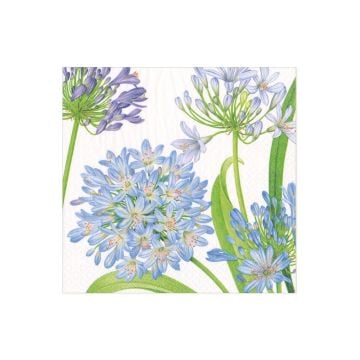 Caspari Agapanthus Garden Paper Luncheon Napkins, Set of 20