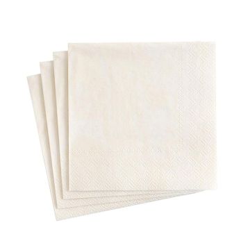 Caspari Moire Ivory Luncheon Napkins, Set of 20