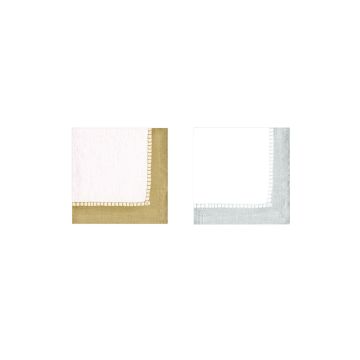 Caspari Linen Border Cocktail Napkins, Set of 20