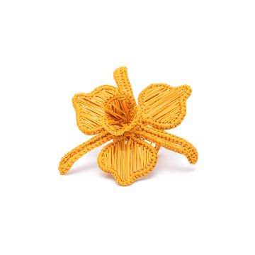 Coro Cora Orchid Napkin Ring, Mustard