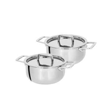 Cristel Castel Pro Ultraply Mini Casseroles, Set of 2