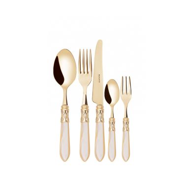 Bugatti Aladdin Gold Cutlery Ivory, Set of 30