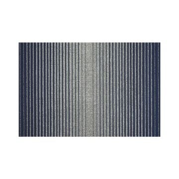 Chilewich Domino Stripe Shag Utility Mat, Denim
