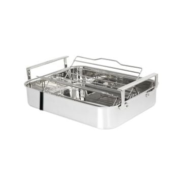 Cristel Roasting Pan with Rack, 43x33cm