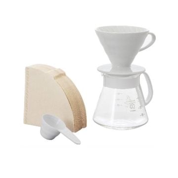 Hario V60 Coffee Dripper Set, Ceramic