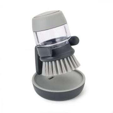 Joseph Joseph, Palm Scrub™ Grey Soap Dispensing Washing-up Brush With Storage Stand
