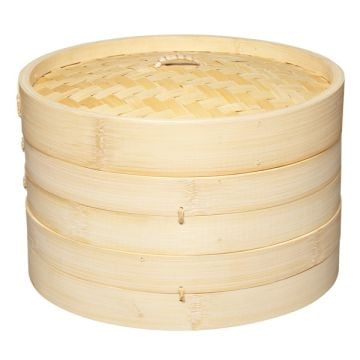KitchenCraft World of Flavours Two Tier Bamboo Steamer