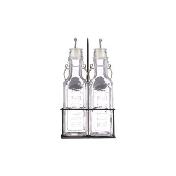 Kilner Oil Bottles with Metal Rack, Set of 3
