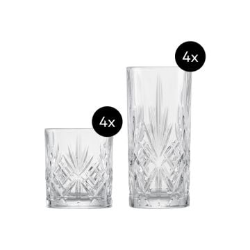 Schott Zwiesel Show Long and Short Drink Glasses, Set of 8