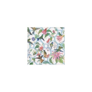 Caspari Hummingbird Trellis Cocktail Napkins, Set of 20