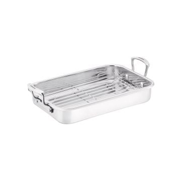 Scanpan Impact Roasting Pan with Rack, 42x26cm