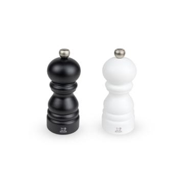 Peugeot Paris Duo Salt and Pepper Mills Black & White 12cm, Set of 2