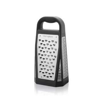 Microplane Elite Five Blade Box Grater with Measuring Cup