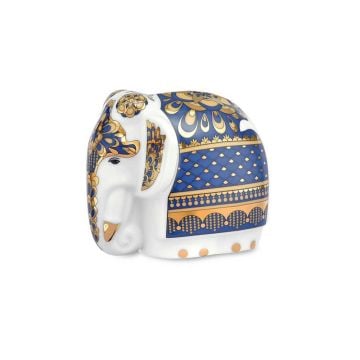 Noritake Tusker Elephant Tea Canister, Blue