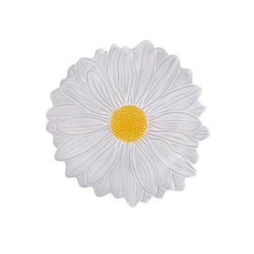 Bordallo Pinheiro Maria Flor White Daisy Dessert Plate
