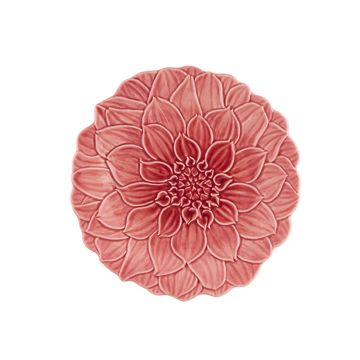 Bordallo Pinheiro Maria Flor Pink Dahlia Dessert Plate