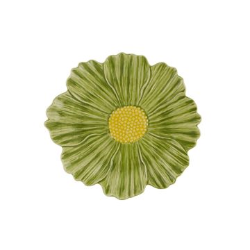 Bordallo Pinheiro Maria Flor Green Cosmos Dessert Plate