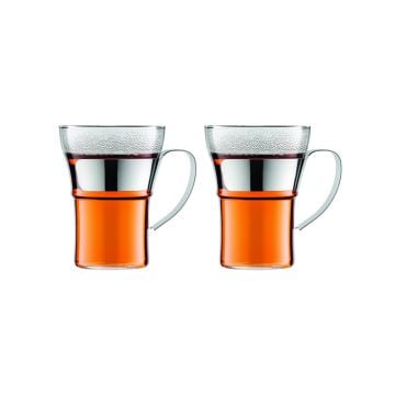 Bodum Assam Glasses with Steel Handle, Set of 2
