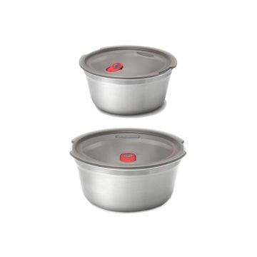 Black+Blum Microwaveable Multifunction Round Steel Food Box